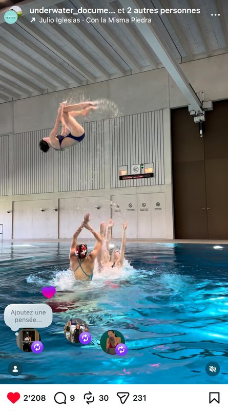 Underwater — capture Instagram